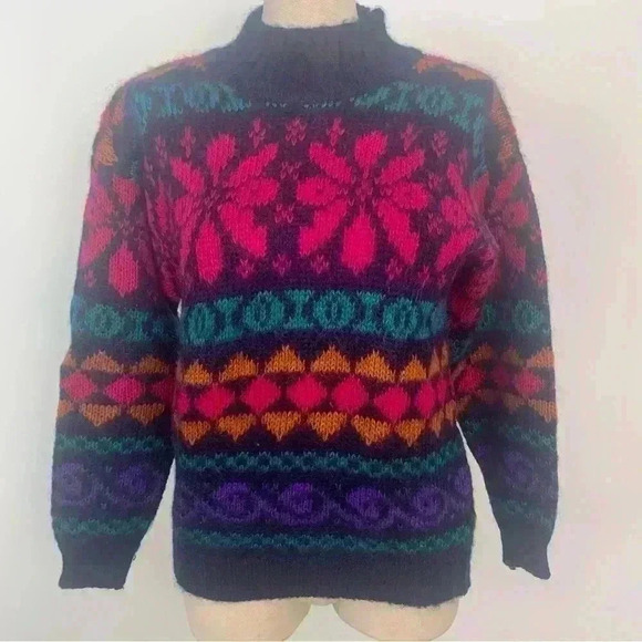 Vintage Mohair Blend Milano Design  Group Sweater - Picture 2 of 8